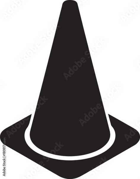 Obraz traffic cone isolated on white background