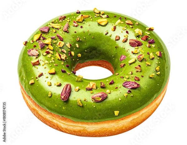 Fototapeta Various Frosted Donuts with various toppings