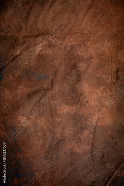 Obraz Painted studio background, portrait backdrop, dark brown texture