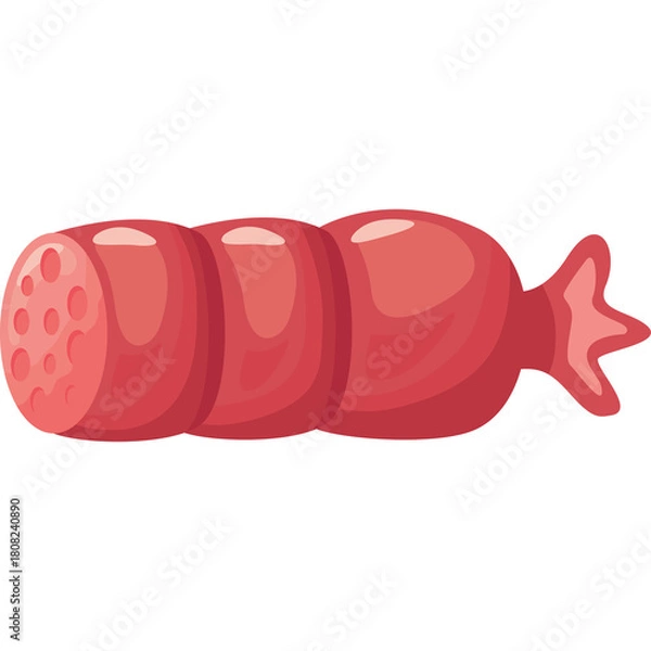 Obraz Pixel Art Sausage Meat Product With Transparent Background A Delicious Food Item Isolated On White