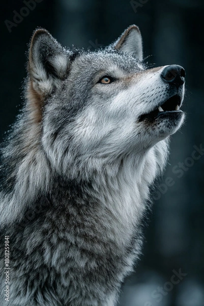 Obraz gray wolf canis lupus