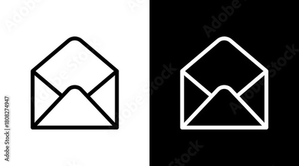 Obraz Email With Icon Set Design