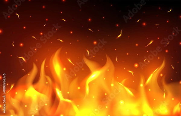Fototapeta fire flames background
