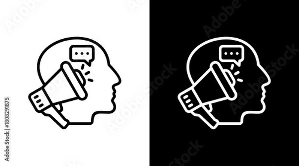 Fototapeta Public Relations With Icon Set Design