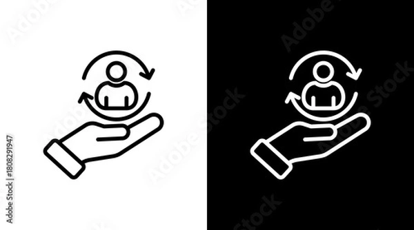 Obraz Customer Retention With Icon Set Design