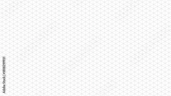 Fototapeta Isometric Grid Background in Light Gray Perfect for Technical Drawings and Precise Layouts