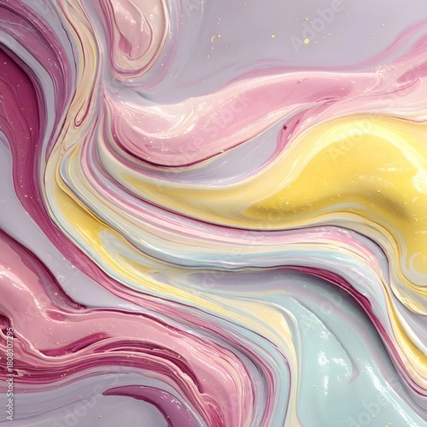 Obraz Pastel Fluid Paint Abstract Background