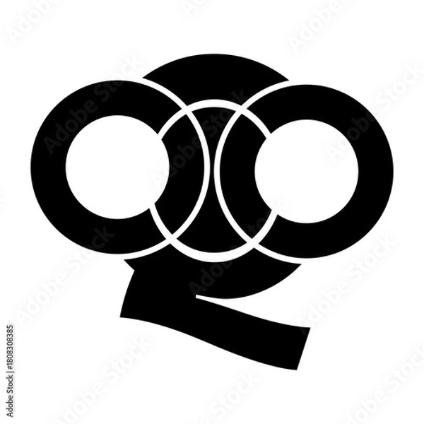 Fototapeta Elegant Geometric Emblem Showing Balanced Motion