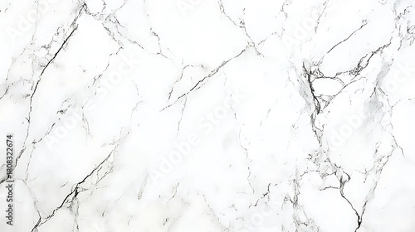 Obraz Elegant White Marble Texture with Soft Gray Veins