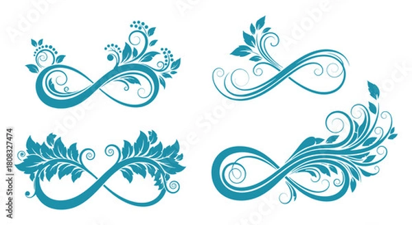 Obraz Floral infinity vector design elements for graphic design projects