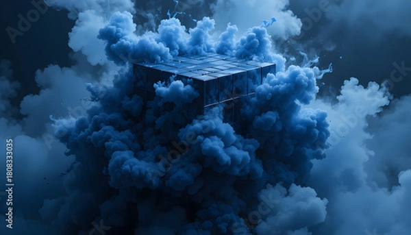 Fototapeta smoke from the clouds