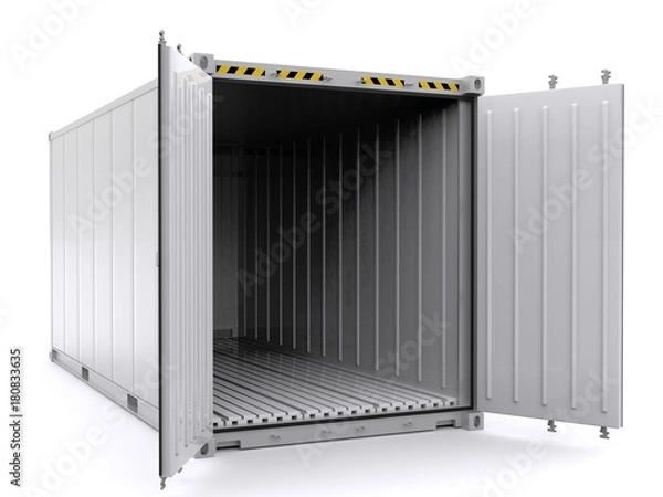Obraz White shipping container