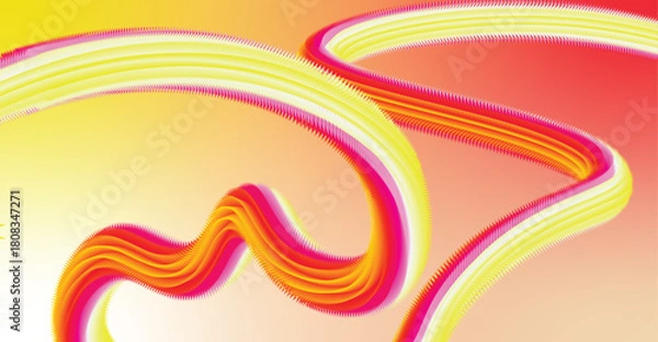 Obraz 3d background a curved line forms a unique pattern