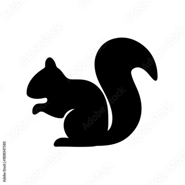 Obraz Minimalist Eastern Gray Squirrel Silhouette