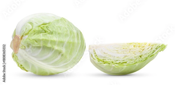 Obraz pointed cabbage isolated on transparent png ( image from camera )