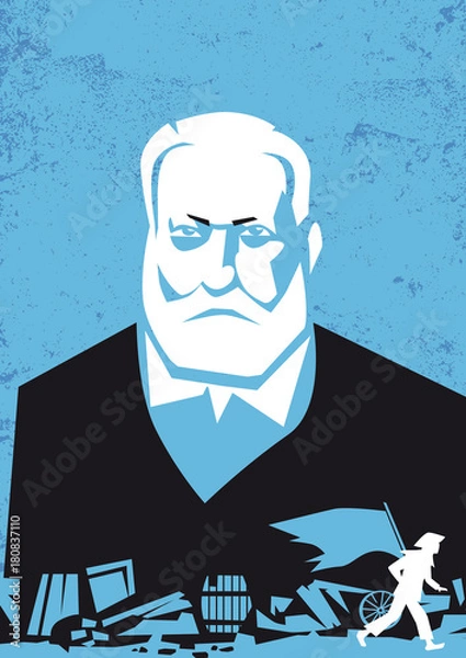 Fototapeta Victor Hugo vector portrait