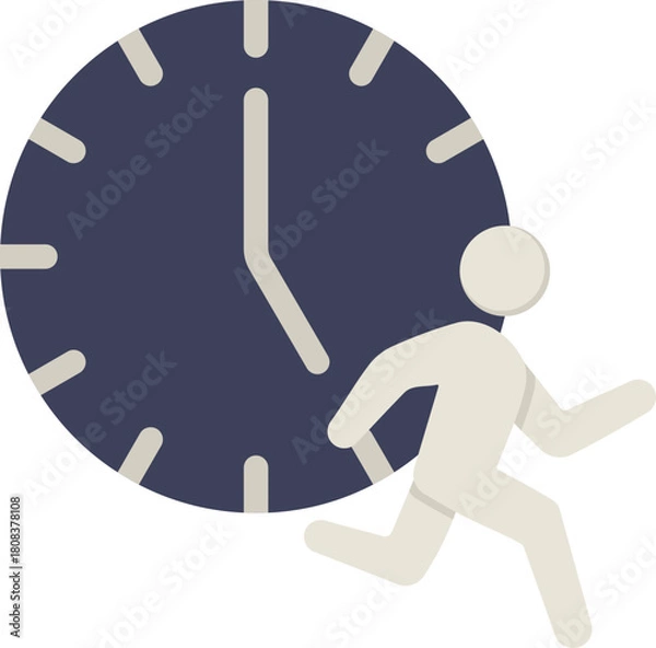 Fototapeta Running Time Flat Icon