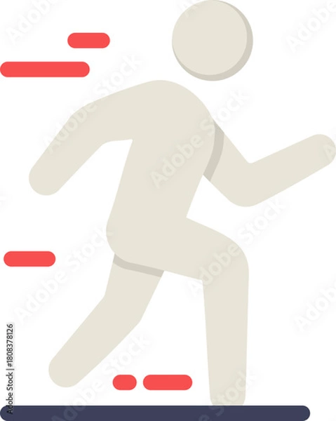 Obraz Running Flat Icon