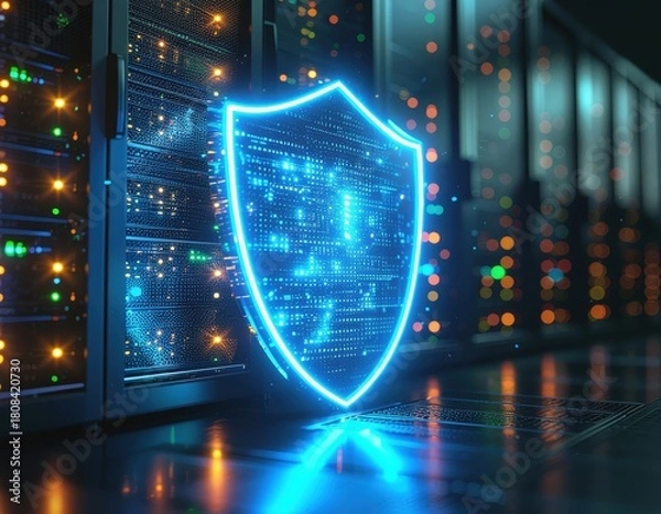 Fototapeta Artificial Intelligence Securing a Network