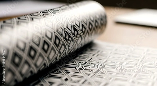 Obraz Geometric Diamond Pattern Unfurling with Subtle Light and Shadow