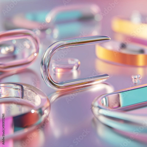 Obraz Retro-futuristic 3D abstract device — high-detail render