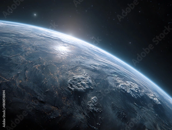 Obraz Magnificent earth from space, showcasing the planets atmosphere and surface