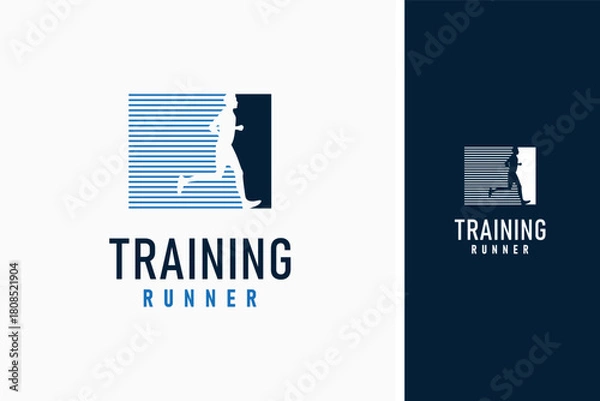 Fototapeta Running logo symbol icon design