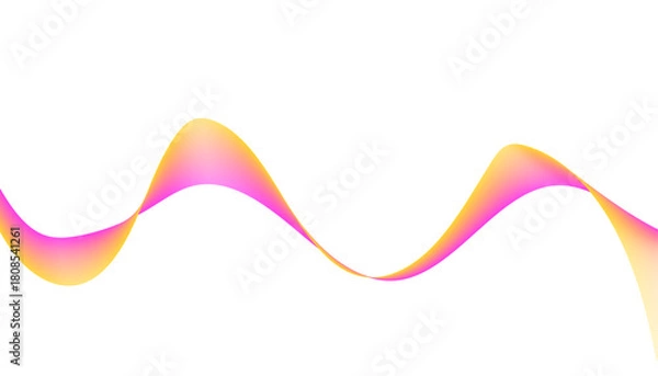 Fototapeta Vibrant Gradient Abstract Wave Line Background