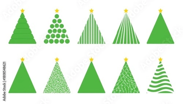 Fototapeta Festive Winter Tree Collection