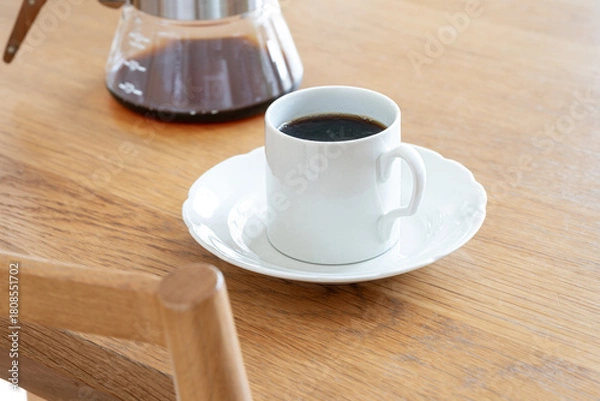 Obraz コーヒー,クラシカルな食器,インテリア,シンプル