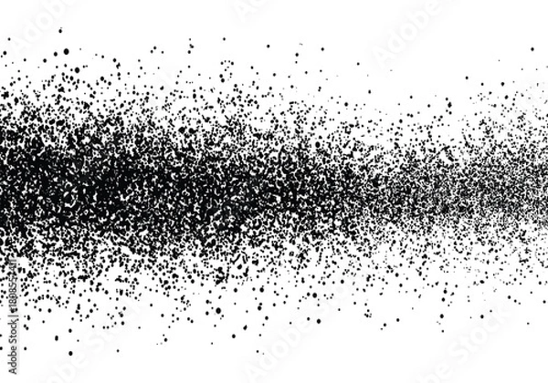 Fototapeta black grainy texture vector isolated on a white background. black dots, particles, or specks for design elements of a decorative element background