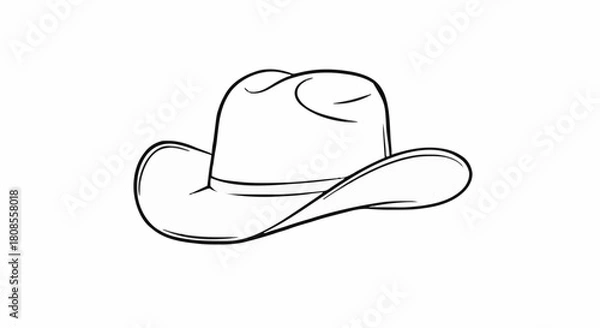 Obraz Cowboy hat illustration for western theme