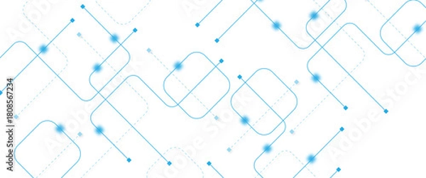 Obraz Abstract futuristic technology background. Technology background with crossed lines and dots.