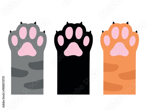 Obraz Paws icon set. Symbol for web and mobile app. Vector illustration on white background