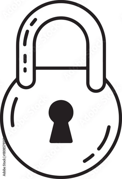 Fototapeta Locked and Safe A Symbol of Security and Protection