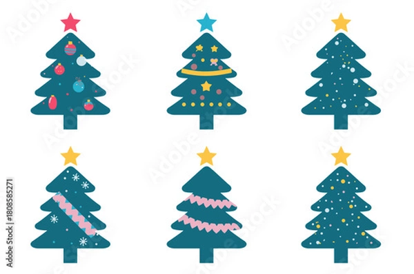 Obraz Cute Holiday Tree Clipart
