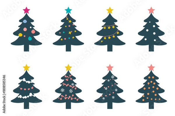 Obraz Cute Holiday Tree Clipart