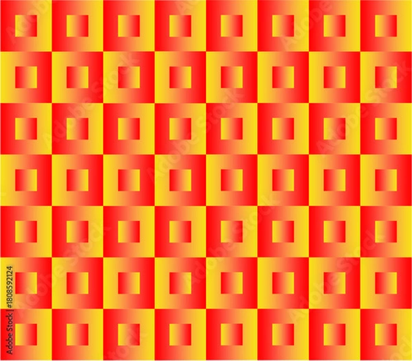 Obraz Abstract geometric pattern with gradient squares seamless vector background for wallpaper fabric and textile design