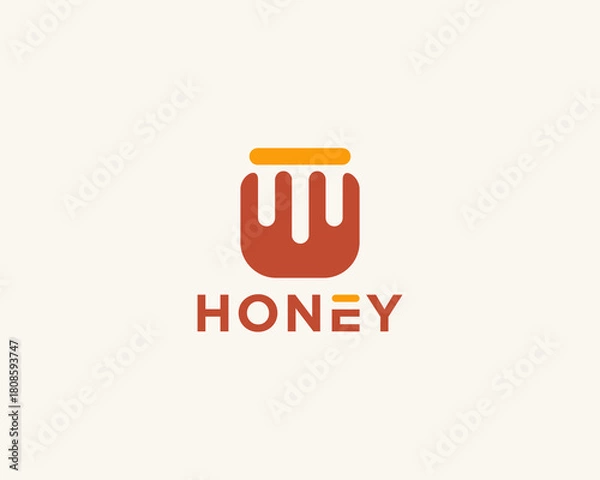 Obraz Honey jar logo