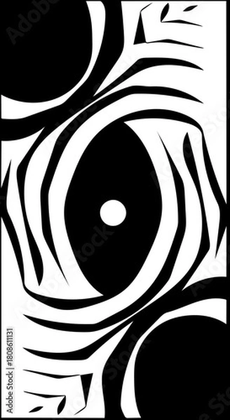 Obraz black and white illustration