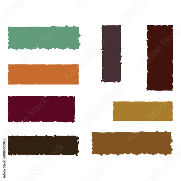 Fototapeta Color Brush Stroke Banners | Abstract Grunge Swatches