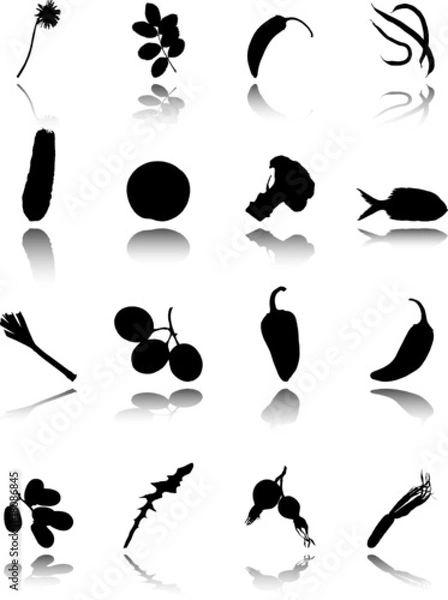 Fototapeta Vegetables fruit set