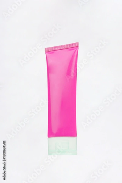 Fototapeta The facial wash is placed on a clean white background, creating a fresh and minimal look