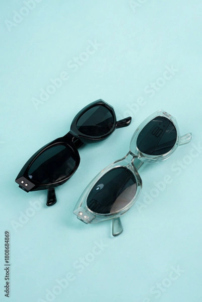 Fototapeta The soft blue tone makes the frames stand out with a clean and stylish appearance