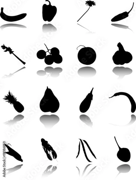 Fototapeta Vegetables fruit set