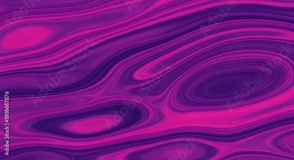 Fototapeta Vibrant purple and pink abstract marbled pattern with flowing liquid shapes and dynamic swirls
