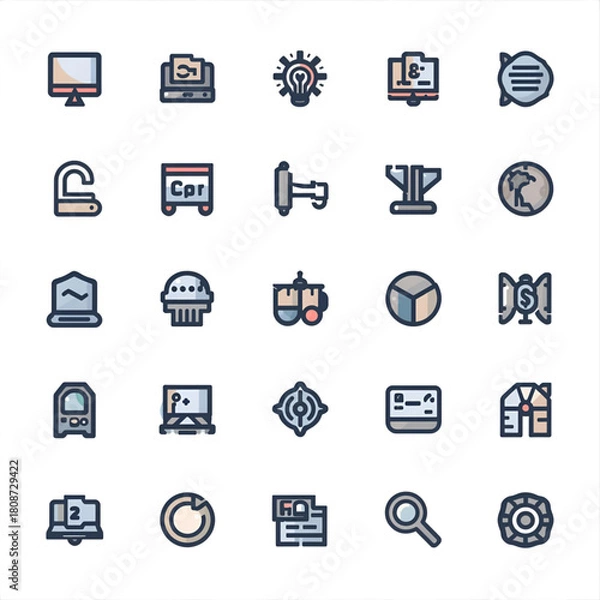 Fototapeta Business and finance icon set