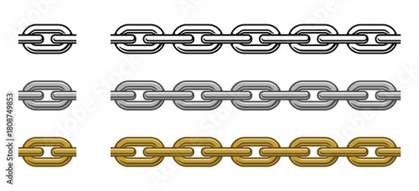 Obraz chain seamless pattern.eps