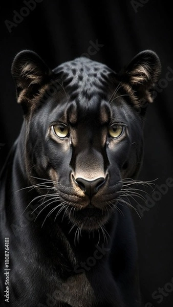 Fototapeta close up portrait of a black panther
