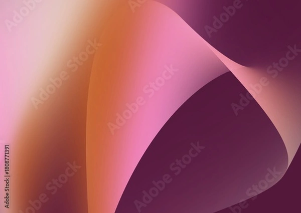 Obraz Modern Smooth Gradient Waves With Soft Motion Blur